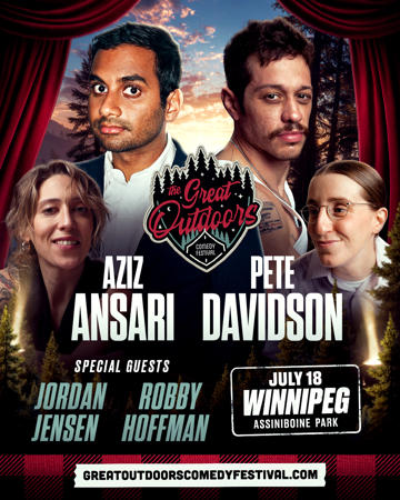 The fun continues on July 18 with a co-headlining show featuring Aziz Ansari and comedian and actor Pete Davidson