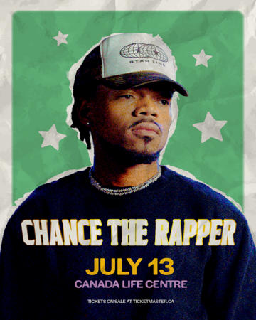 Chance The Rapper is coming to Winnipeg's Canada Life Centre on July 13